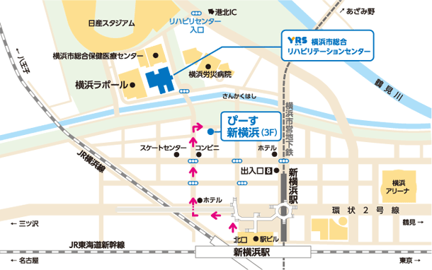 ぴーす新横浜(児童デイサービス事業所)地図