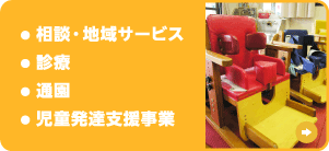 ・相談・地域サービス　・診療　・通園　・児童発達支援事業