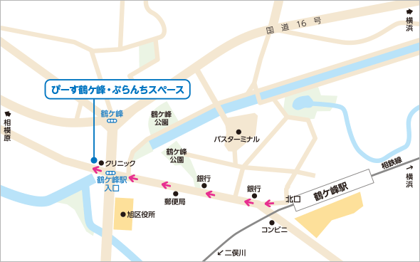ぴーす鶴ケ峰地図