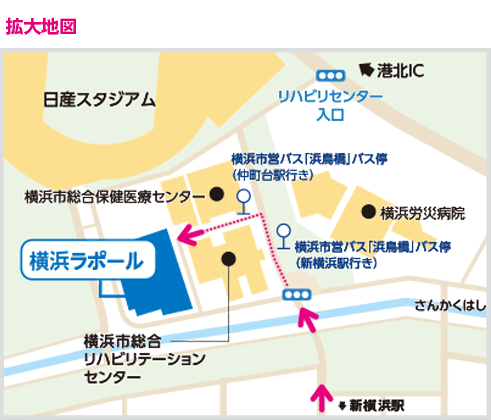 横浜ラポール地図拡大図